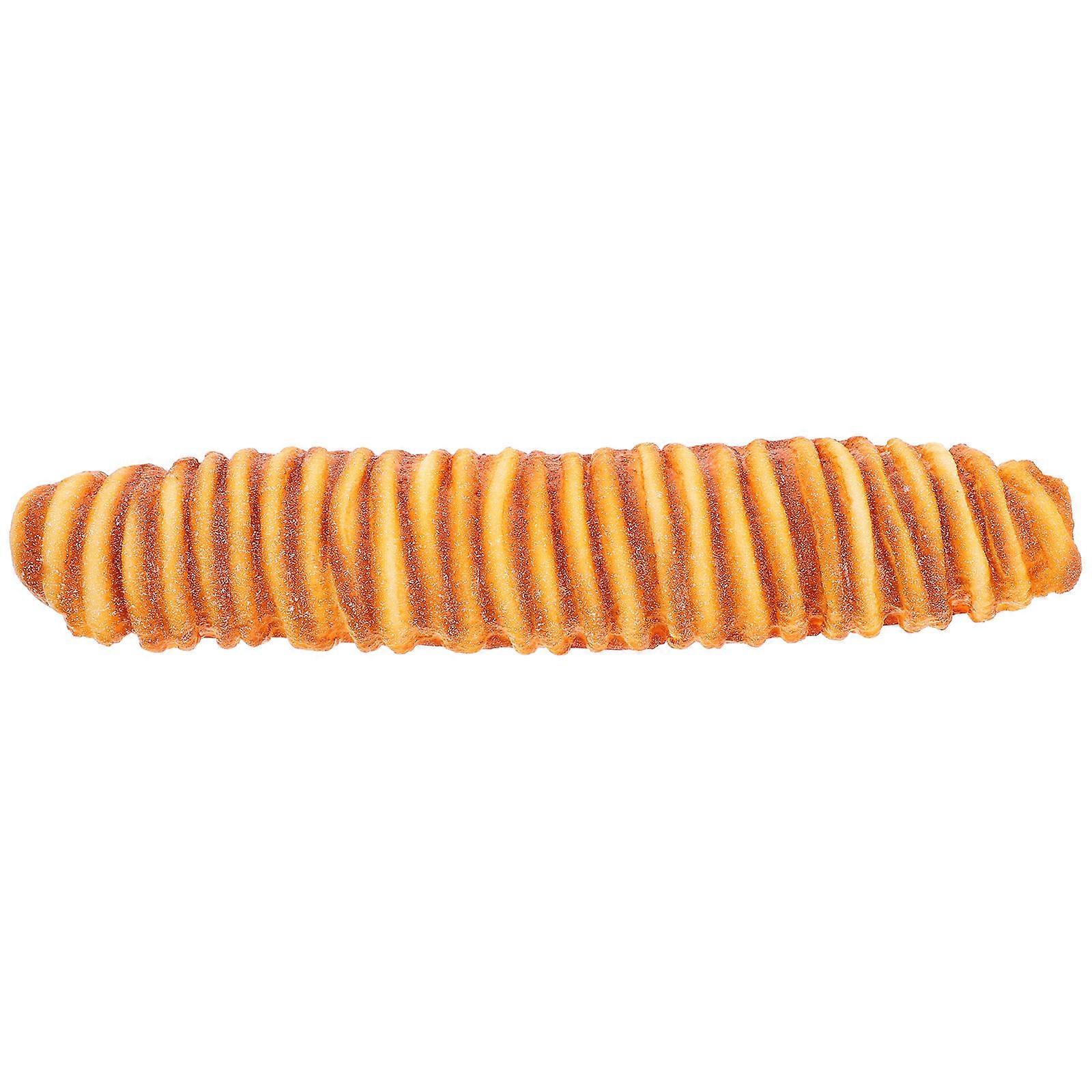 PU Bread Model Simulation Fake Bread Prop for Decoration 2Pcs
