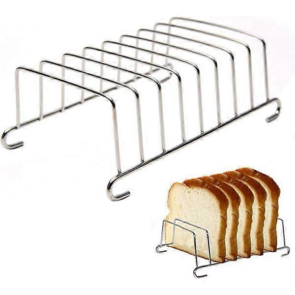 Stainless steel grid for bread, rectangular toaster rack, fryer accessory (silver)