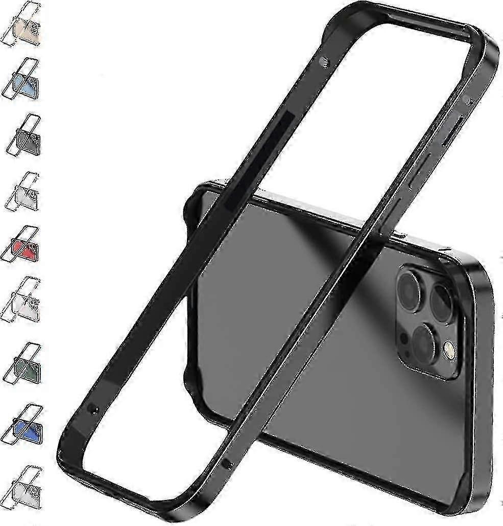 Frame Metal Bumper Frame Case Compatible 14 Pro Max/14 Pro/14 With Raised Ed