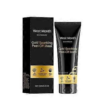 West month gold peel-off mask 24k gold collagen peel-off mask firming, moisturizing, and cleansing mask - west month gold peel-off mask 24k gold colla