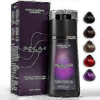 Polar haarkleurshampoo, Polar haarverzorgingsshampoo met directe haarkleuring, natuurlijke haarkleurshampoo, geschikt voor vrouwen en mannen met grijs haar - yzgl