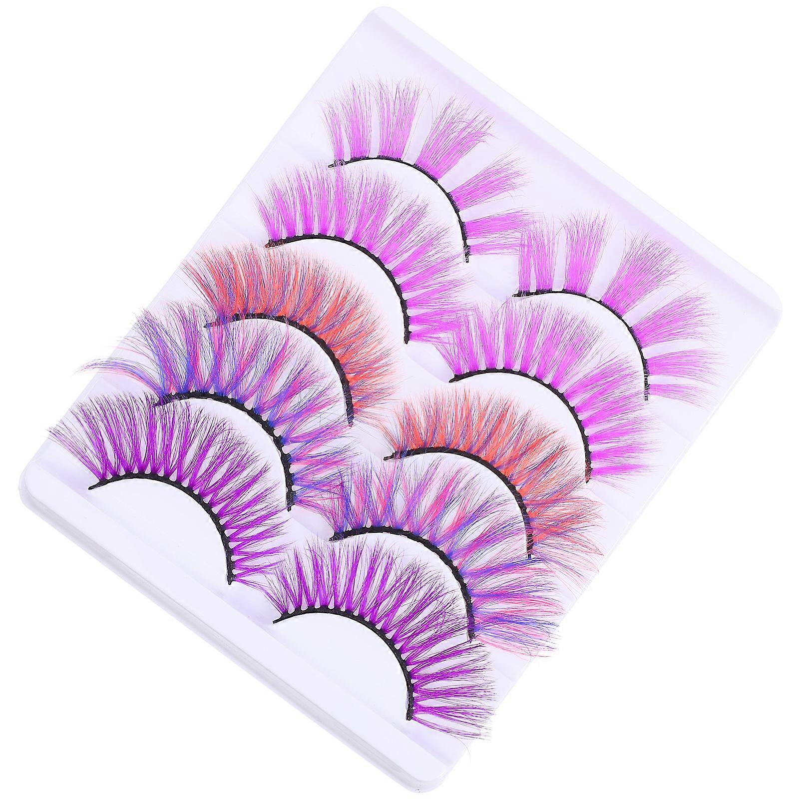 3D Colorful Eyelashes Dramatic Eyelashes Long 10Pcs Set