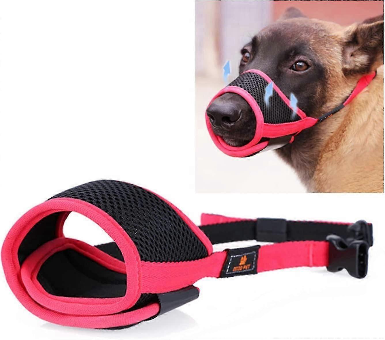 Adjustable dog muzzle for biting and barking prevention