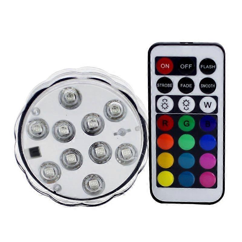 4 PCS Colorful Remote Control Decoration Diving Lamp