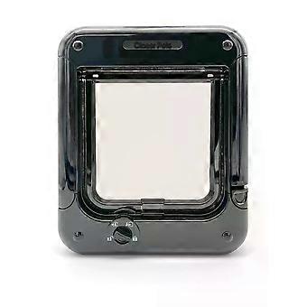 Pet Mate Rotary 4 Way Locking Cat Flap Black - Secure Pet Access