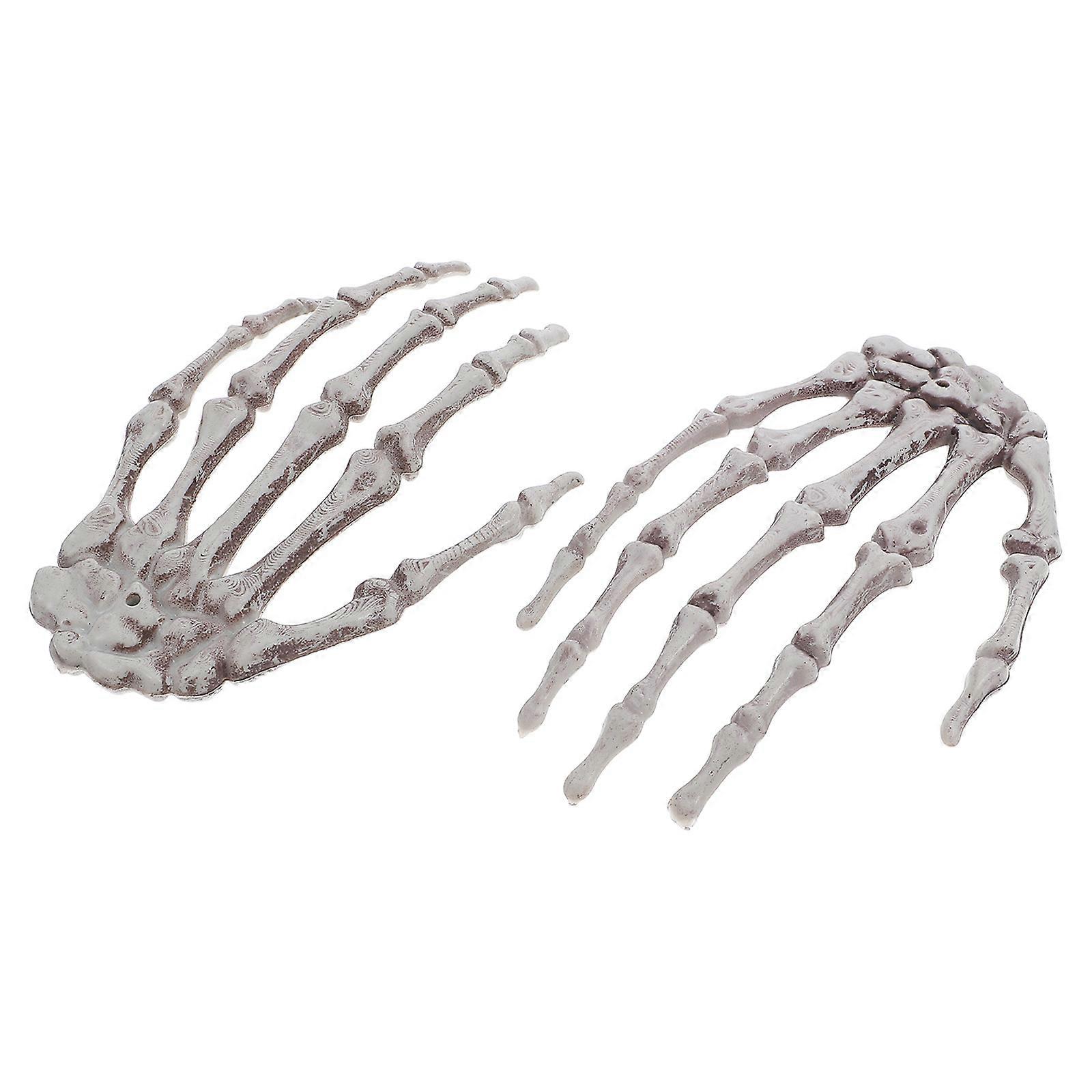 1 Pair Skeleton Hand Bone Scary Skeleton Decorations Plastic Skeleton Bone Hands