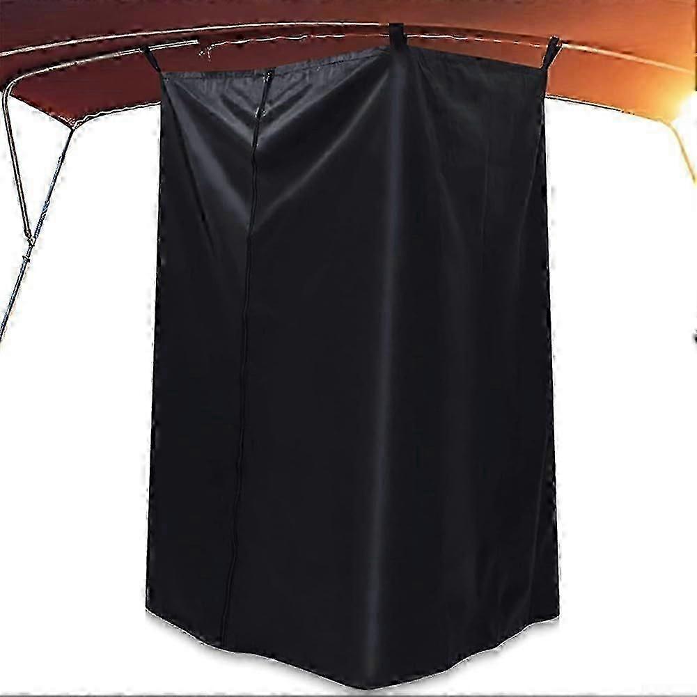 Cabine D'Essayage Portable Imperméable – Tente Intimité Pliable En Oxford 420D – Pour Camping, Plage, Bateau, Jardin – Noir – 27 X 30 X 72 Pouces