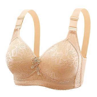 Womens Full Support Bras, Push Up Bras for Women Plus Size Floral Lace Underwire Soft Cup Everyday Bra Full Coverage 36BD-46BC