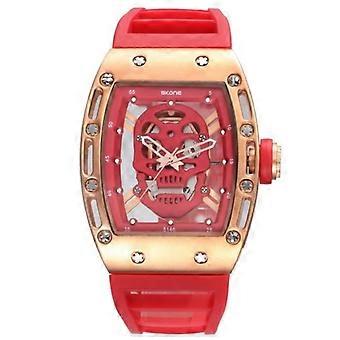 Sportuhr - GETEK - Rot - Quarz - Silikon - 40,5 mm x 49,5 mm