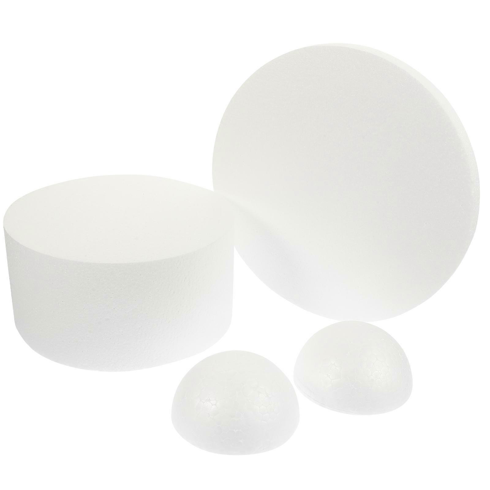 Cake Egg Model Foam Cake DIY Training Model for Decorating White Round