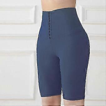 SNDO-Women High Waist Body Shapewear Panties Waist Cincher Slimming Underwear High Waist Shorts Fajas Briefs Shapers Sports Fitness,5 Points Blue