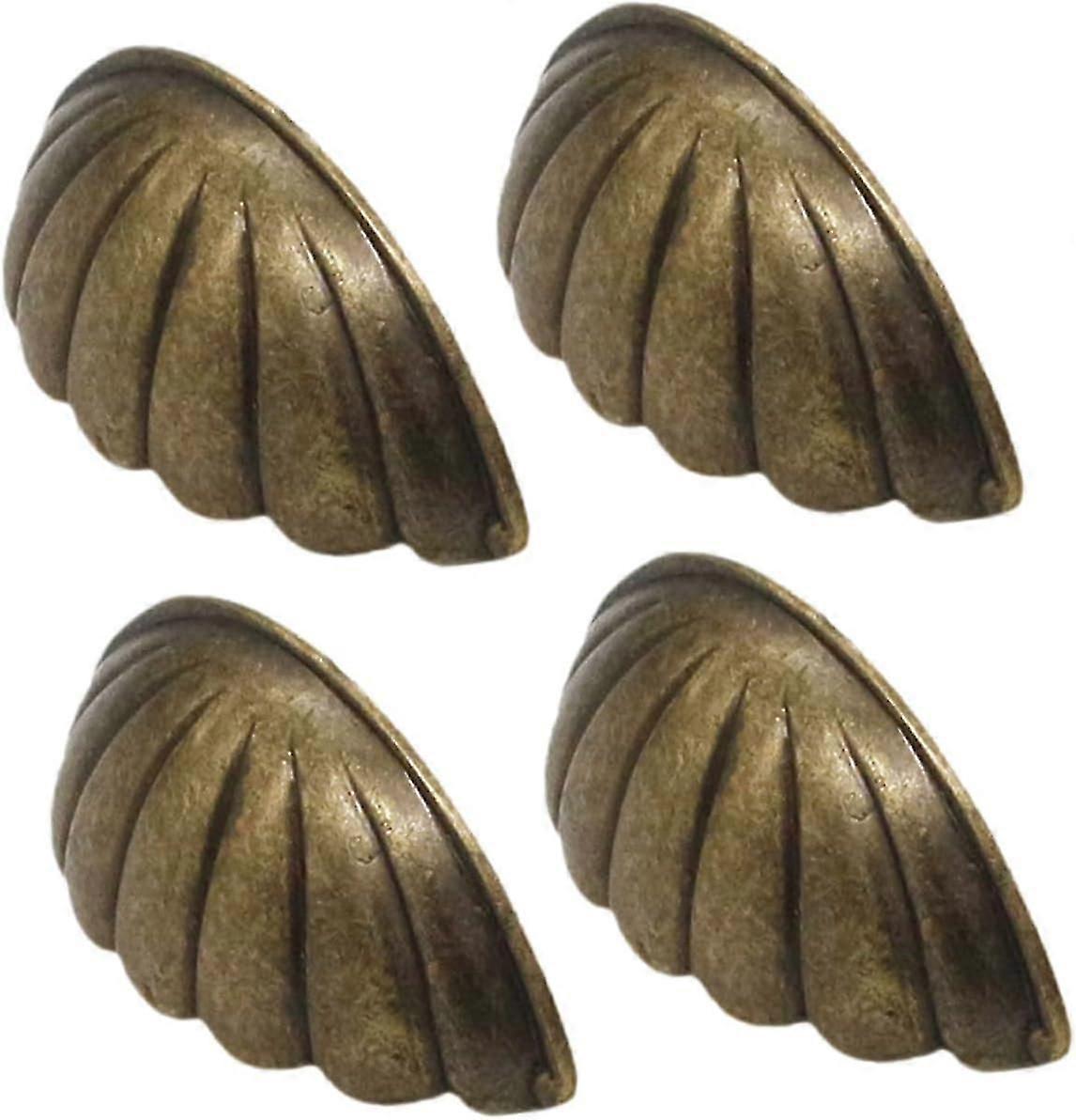 4pcs Shell Handle Vintage Drawer Knobs Cabinet Door Knobs Antique Knobs Retro Cabinet Pulls Vintage Cabinets Pulls Antique Drawer Handles Kitchen Pull