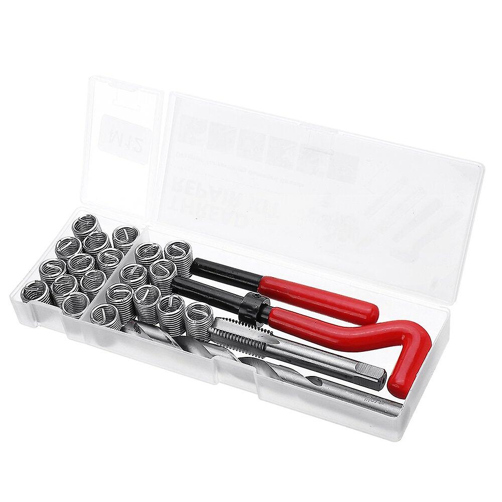 25Pcs M12 Thread Repair Tool Kit For Restoring Damaged Threads Spanner Wrench Twist Drill Bit Kit