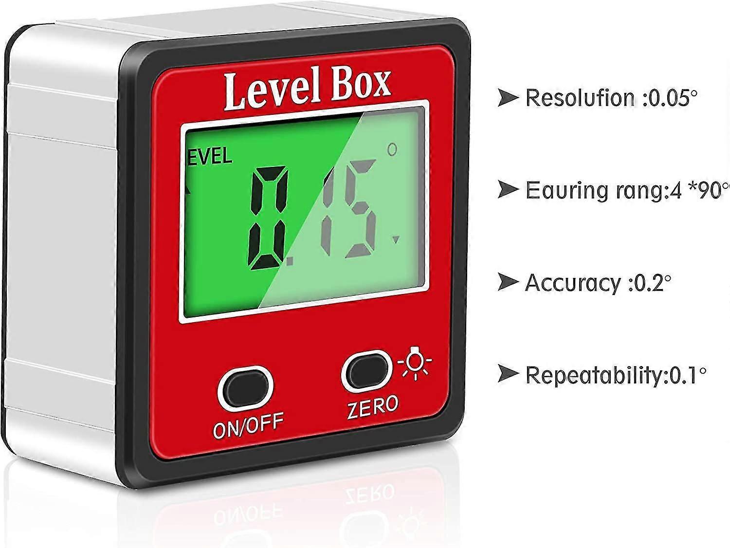 2 Key Digital Level Inclinometer Level Bevel Gauge Meter Bevel