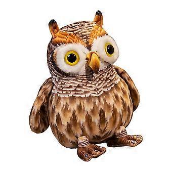 Night Owl Plush Toy Simulated Big Eyes Bird Plushie Stuffed Animal Doll Pillow Home Office Bedroom Sofa Couch Decoration Kids Adults Birthday Gift