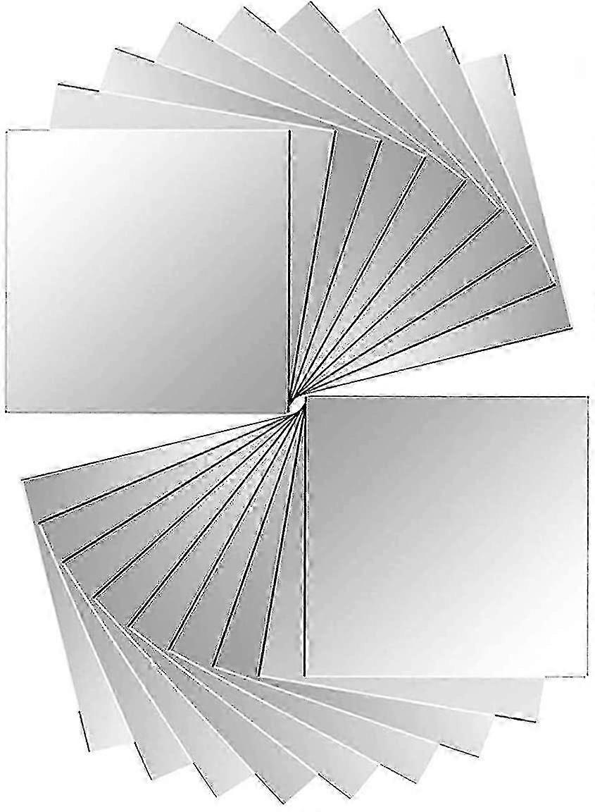 18 Pcs Mirror Sheets Simple Modern Mirror Plastic Mirror Self-adhesive