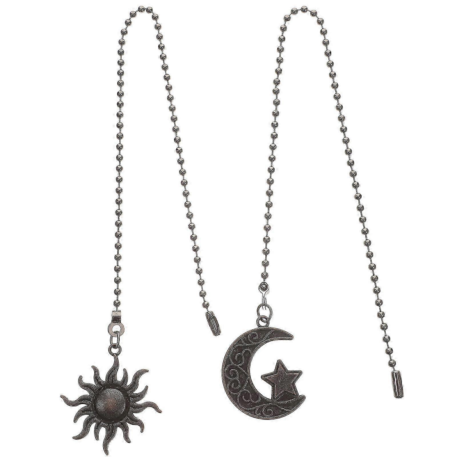 Vintage Ceiling Fan Pull Chain Moon Sun Pull Chain Extension Ceiling Lamp Chain