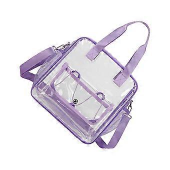 Sac de rangement en PVC pour la natation, les voyages et les aventures en plein air. Sac bandoulière étanche avec bandoulière réglable. Violet clair YTQ