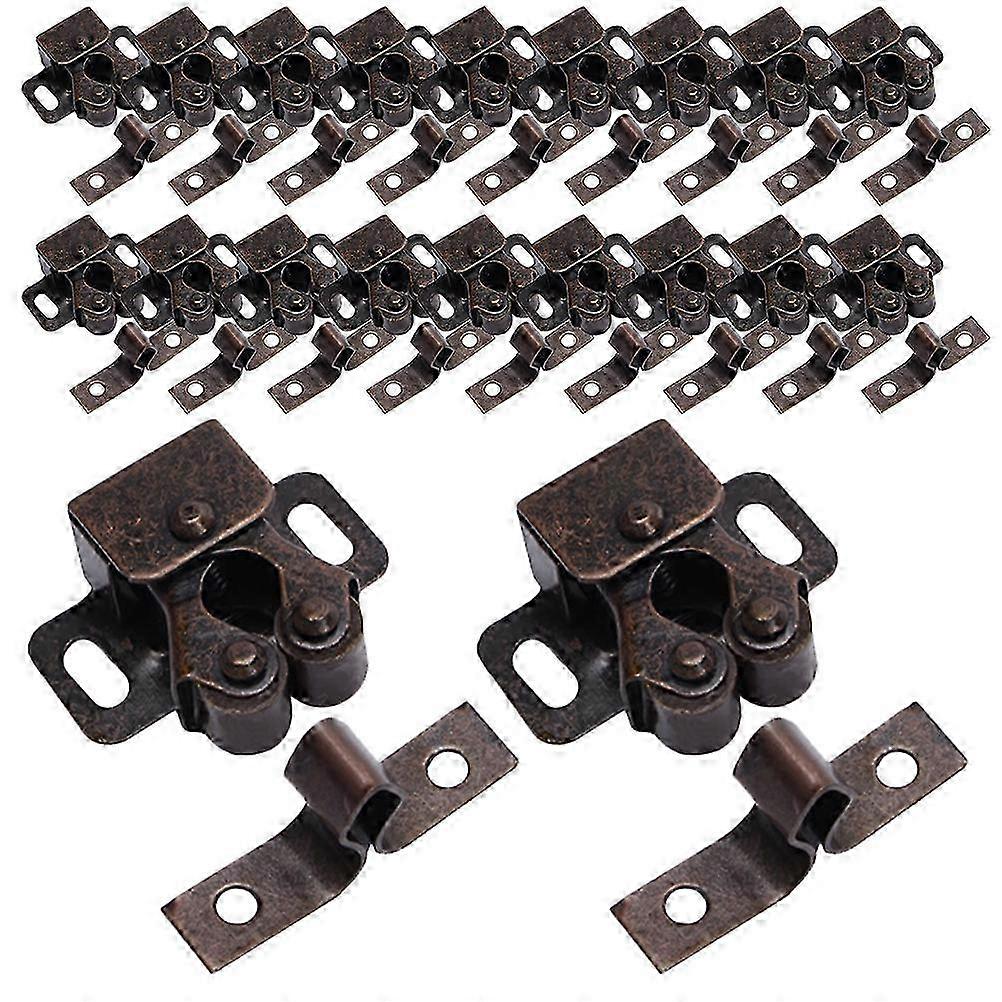20pcs Screen Door Rollers Replacement Double Roller Catch compatible with Cupboard Closet Door