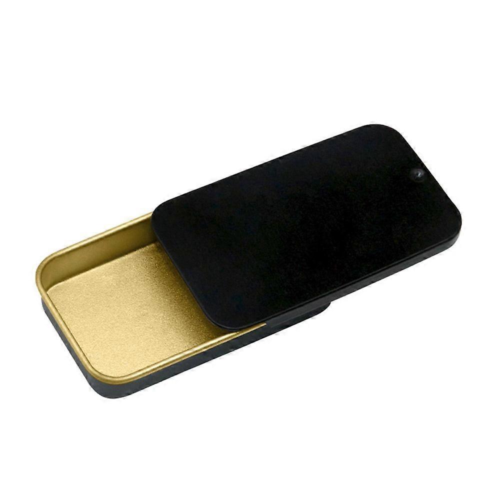 Multicolor Rectangular Empty Hinged Tins Sliding Cover Push Pull Iron Box Candy Pill Cases Ointment Drawer Small Storage