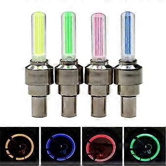 4 pack led fiets wiel verlichting, 4 kleuren waterdichte voor- en achterwiel led klepdoppen, led fiets wiel veiligheidsverlichting