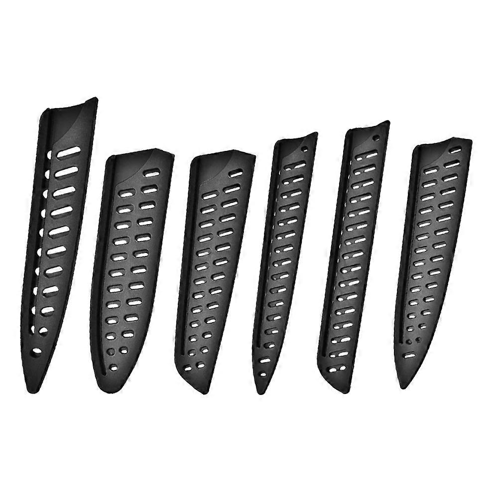 Kitchen Cutter Sleeves for Protector 6Pcs Black Plastic Covers