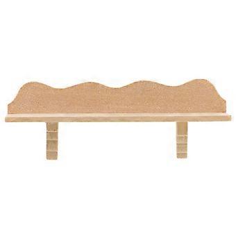 Wandregal aus Holz für Mini-Häuser zur Dekoration und Präsentation von Miniaturmöbeln