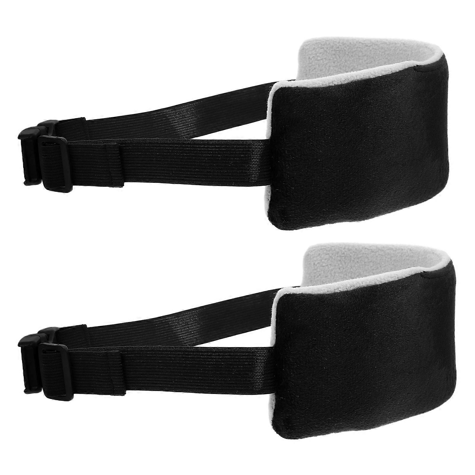 Head Strap Plane Head Rest Strap for Sleeping 4Pcs Black Comfortable Bands