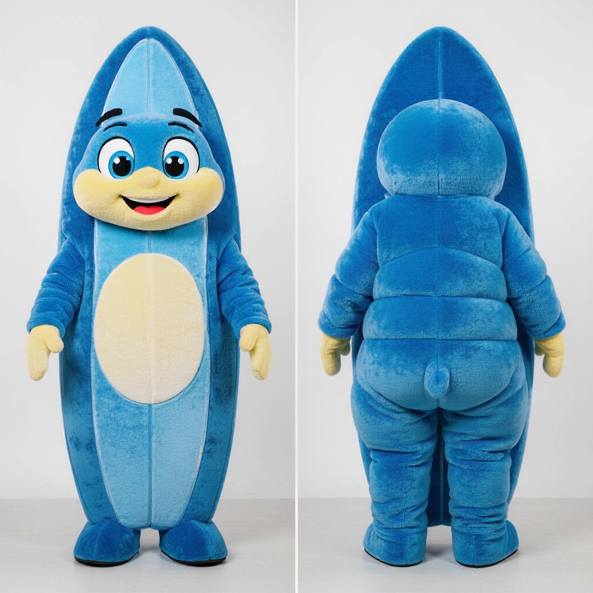 MASTICOT Azure Blue Broad Shouldered Surfboard Mascot