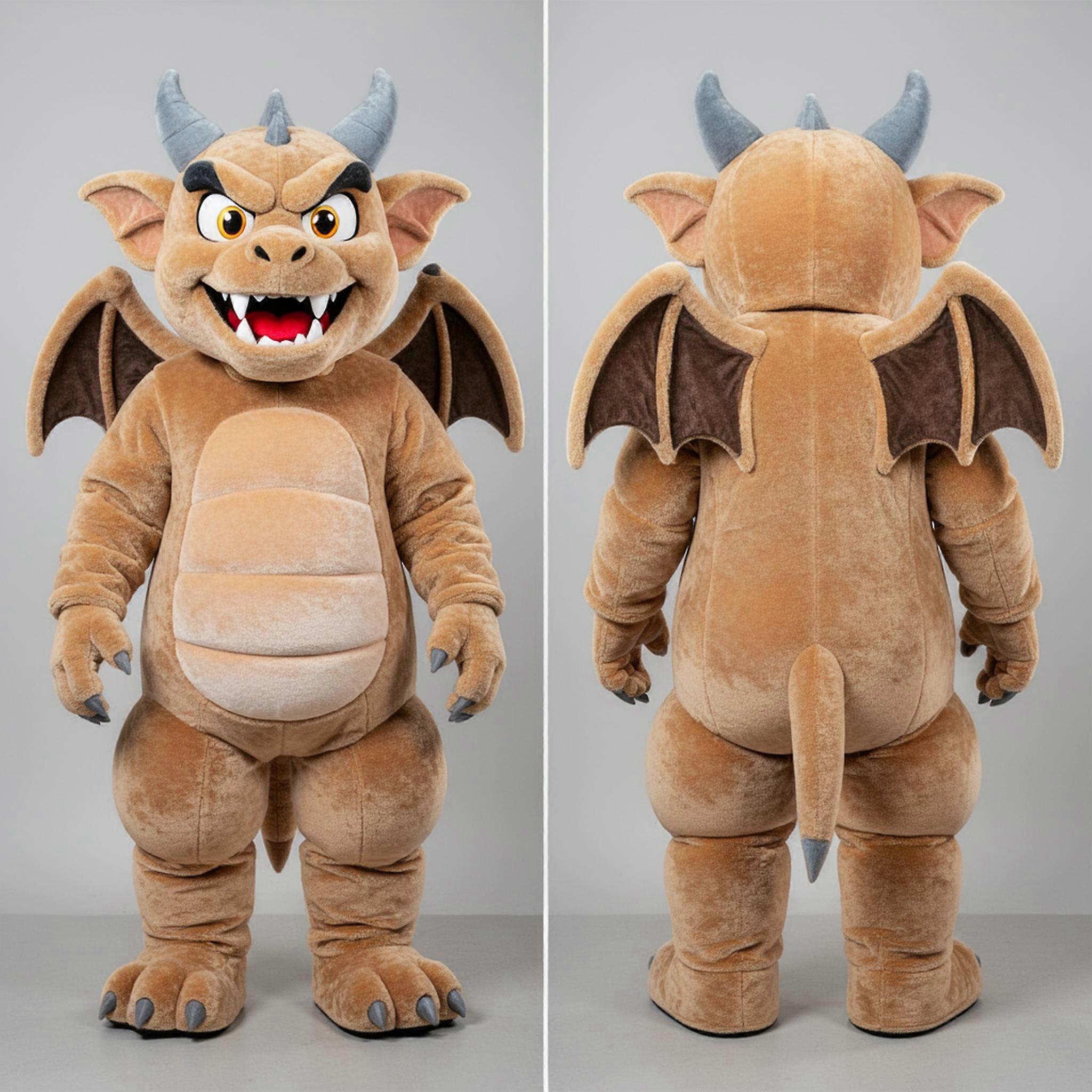 MASTICOT Tan Velvety Gargoyle Mascot