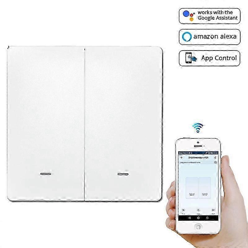 2 Buttons Intelligent Switch Smart Wall Switch (White) 26-27