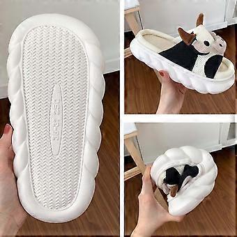 38-39 Tøfler Sandaler Sommertøfler for kvinner med ortopedisk støtte Søt ku Beach Flip Flops og Pool Slides CloudFeet Ultra-myke tøfler Pute 
