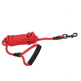 Heavy Duty Dog Leash for Training 10 Meters with Padded Handle Red