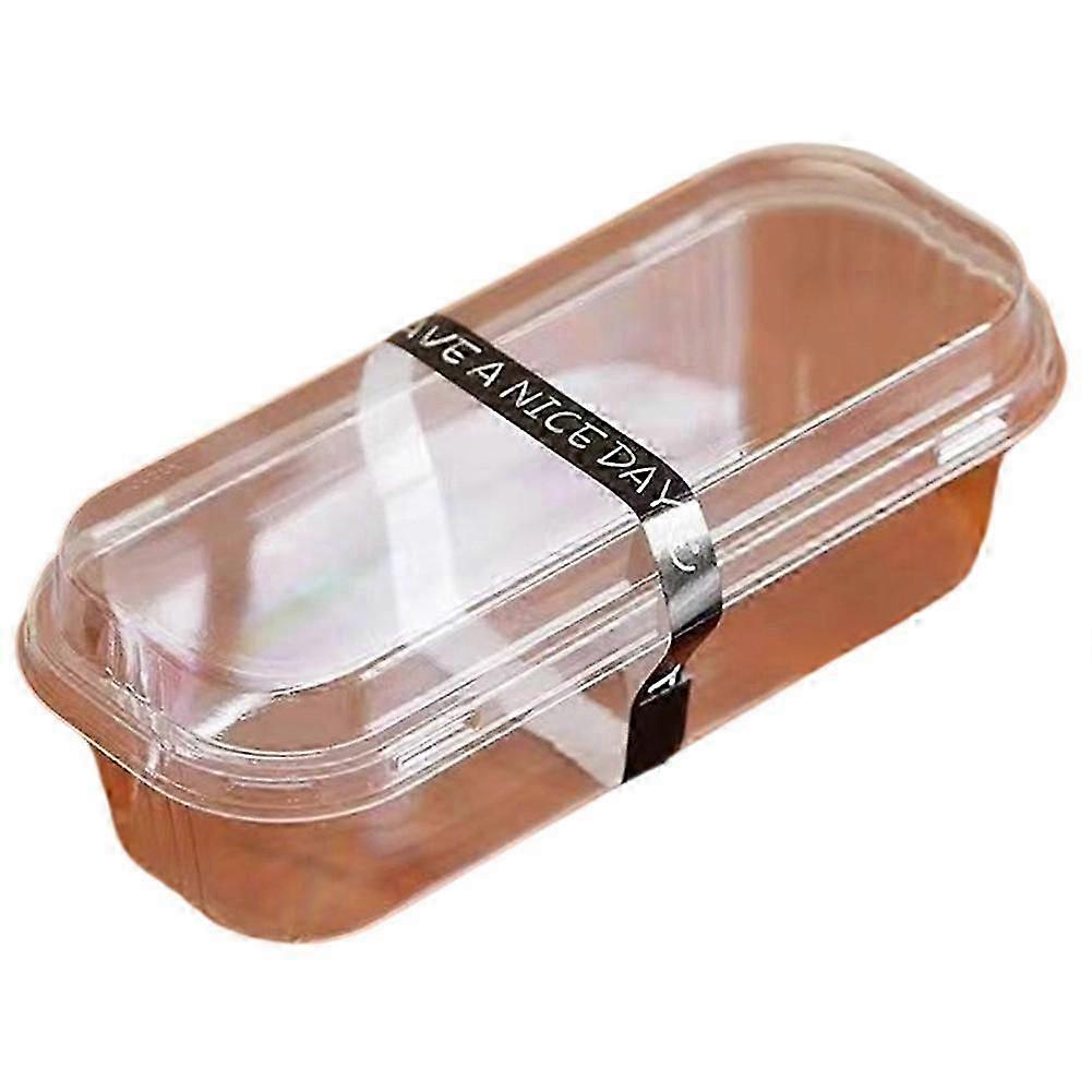 Rectangular Dessert Packaging Box for Soy Milk Cake and Mousse Black-Sticker