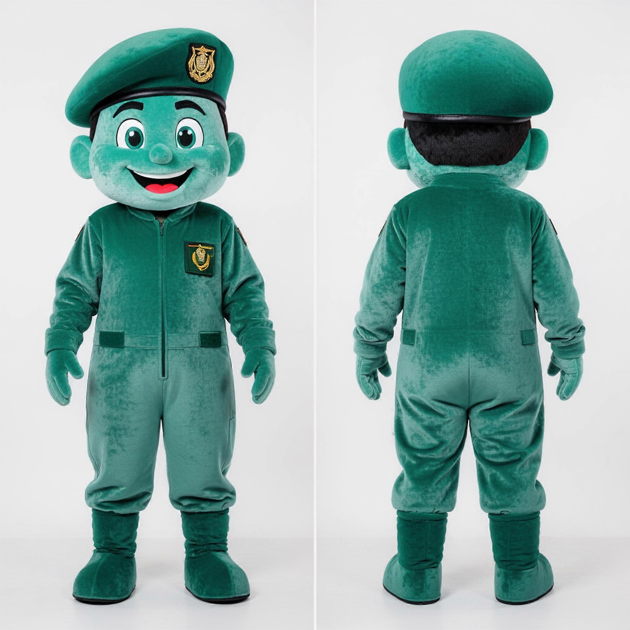 MASTICOT Teal Plush Beret Mascot