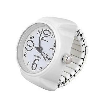 Watch Shaped Ring Fashion Watch Ring for Adults Use 1Pcs White