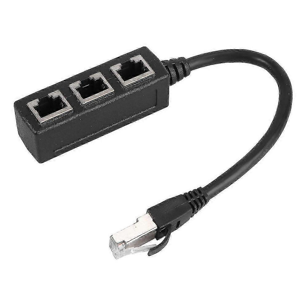 Ethernet Network Cable Splitter, Multiple Ports, Gold-Plated Core, Shielded