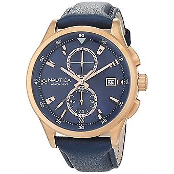 Nautica- nct 19 flags Quartz Analog Man Watch with NAD19558G Cowskin Bracelet