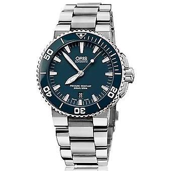 R.oris divers c.dat.bis.ceramico.esf.az. Automatic Analog Man Watch with OR733765534155MB Stainless Steel Bracelet