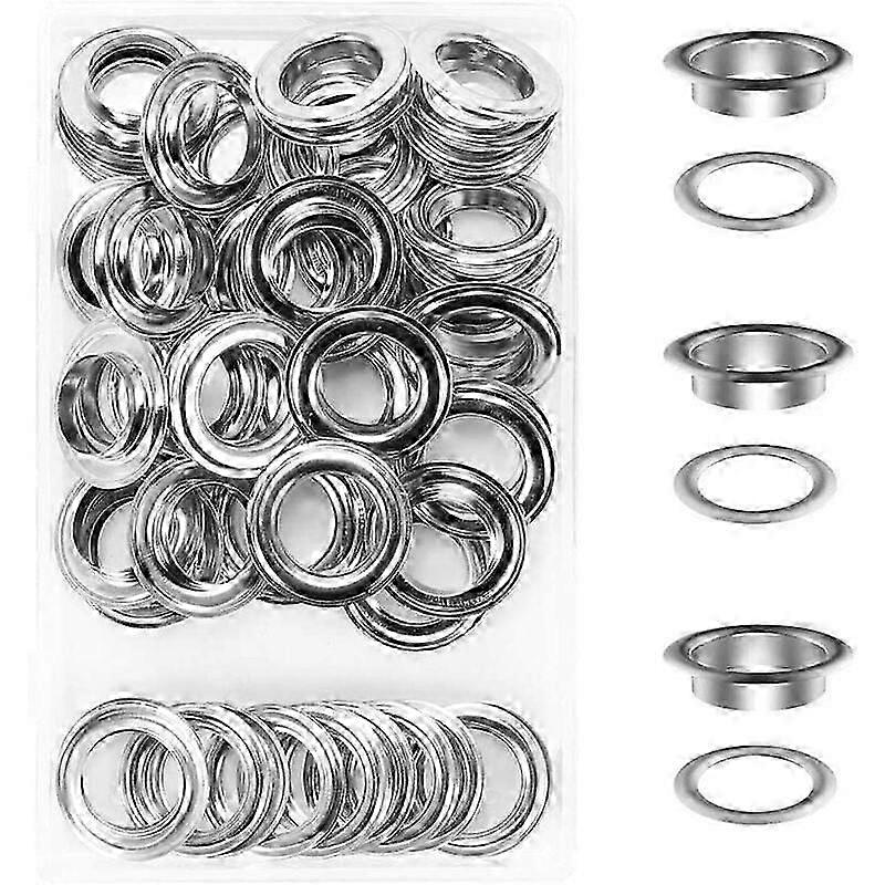 50-Piece 20mm Silver Eyelet Kit