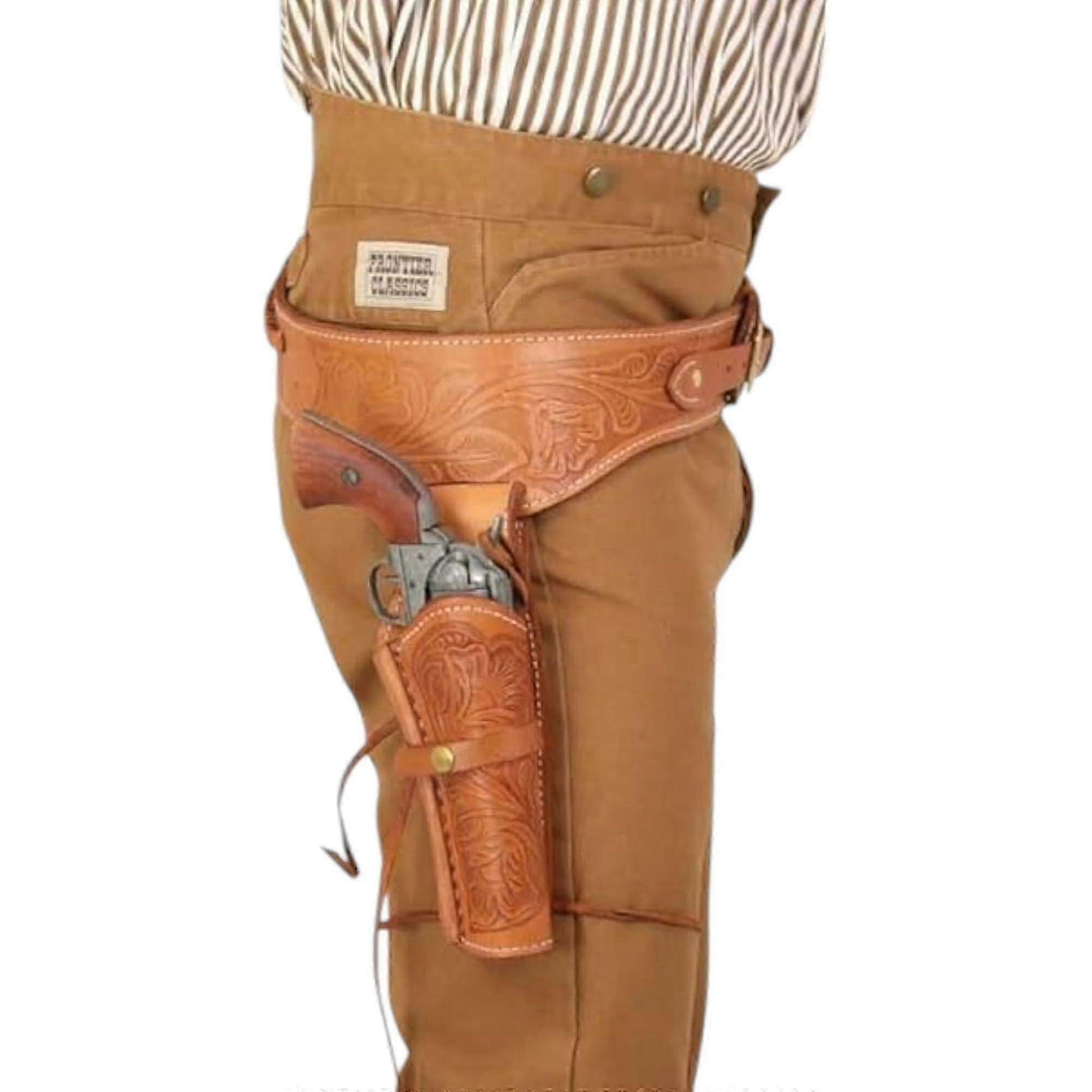 Hand-Tooled Western Revolver Holster
