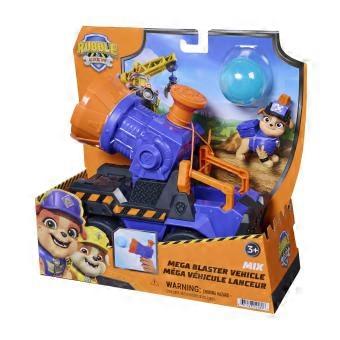 Rubble & Crew Mega Blaster Vehicle med Mixfigur, Bollkastare