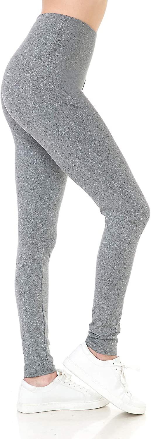 Leggings Women's Buttery Popular Prints BAT6 Heather Grey
