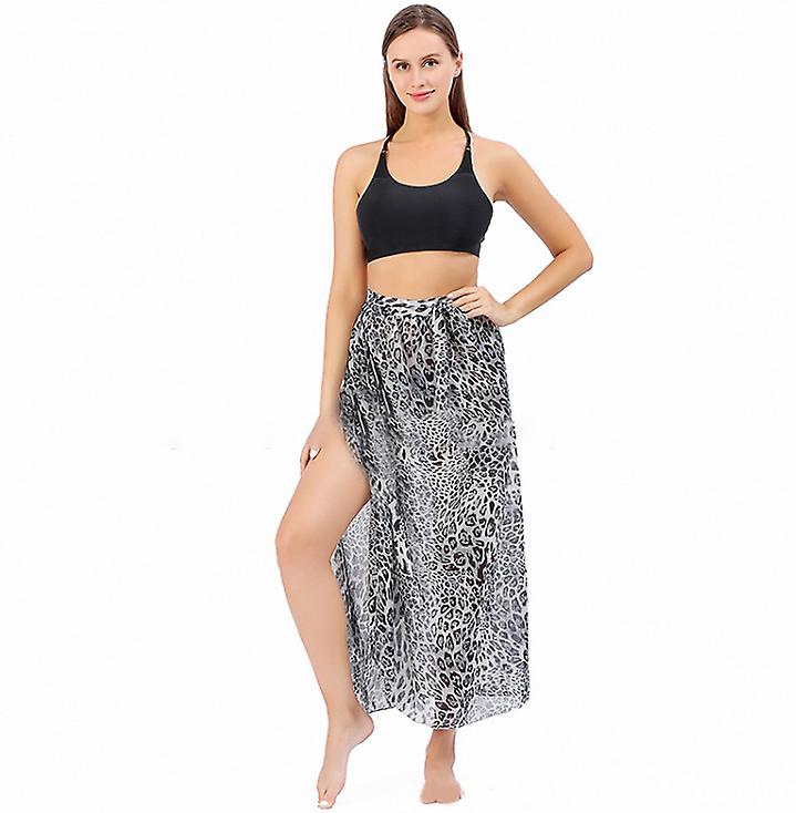 Ladies Girls Animal Print Sarong Skirt Beach Cover Up Scarf Wrap