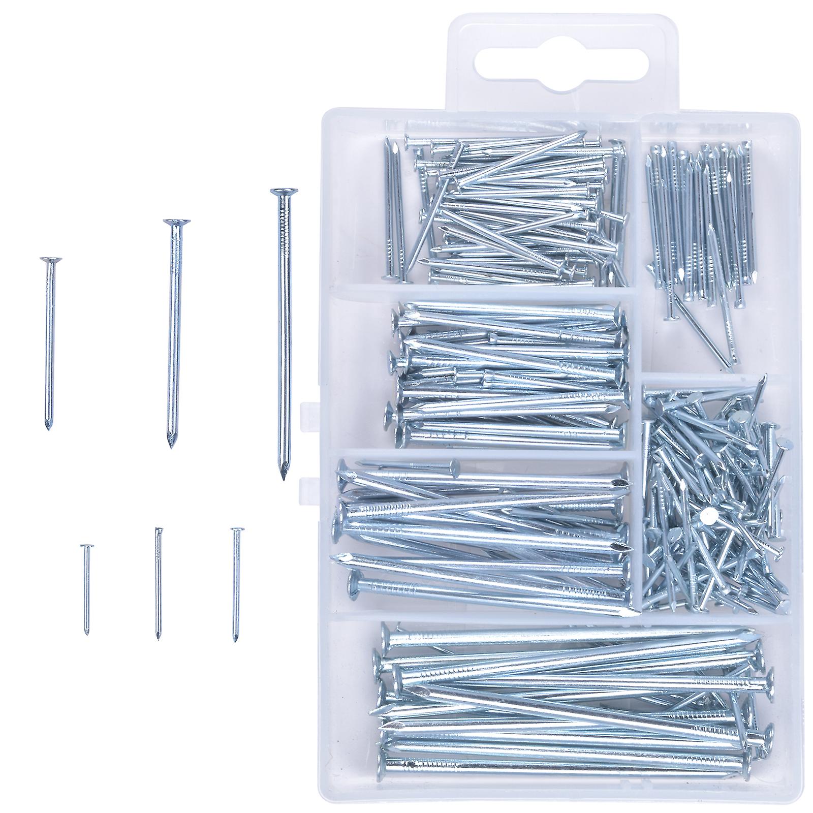 280pcs Hardware Assorted Nails Set Flat Head Construction Nail Hardware