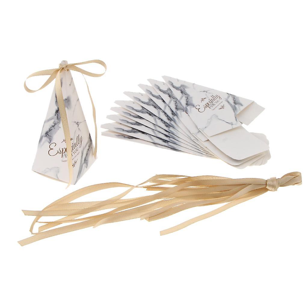 10 Pieces Triangle Shape Chocolate Candy Boxes Gift Boxes Wedding Favors F