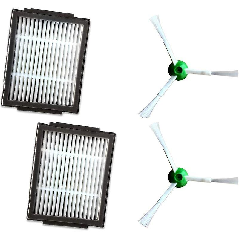 4PCS Replacement Accessories Kit for iRobot Roomba Series I iRobot i7 E5 E6 Filter, Main Brush and Side Brush Customizable