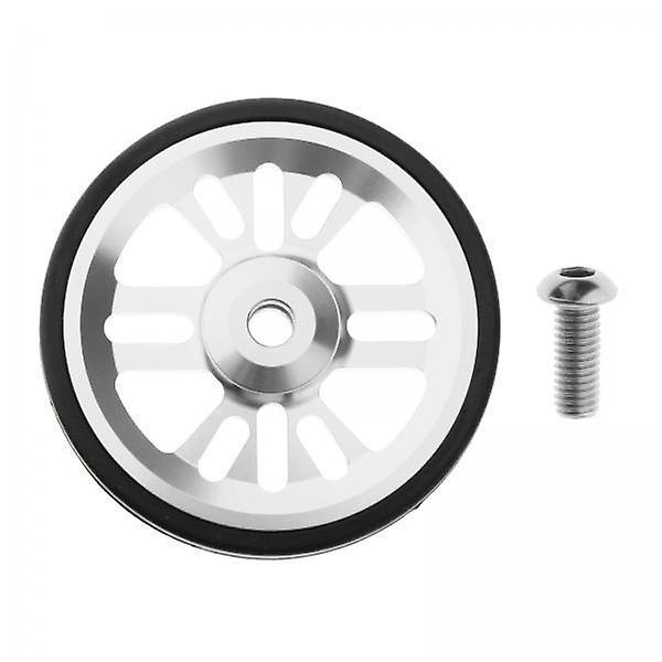 2xEasy Wheel Bicycle Modification Easywheel for  Folding Bike Silver