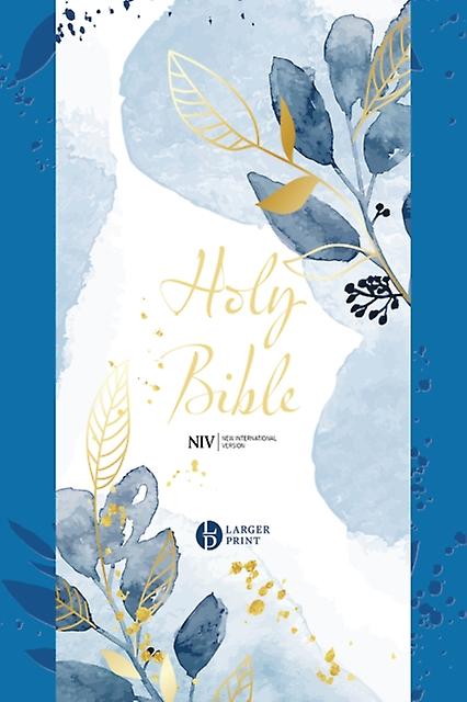 Niv Larger Print Blue Softtone Bible With Zip by New International Version Paperback Book