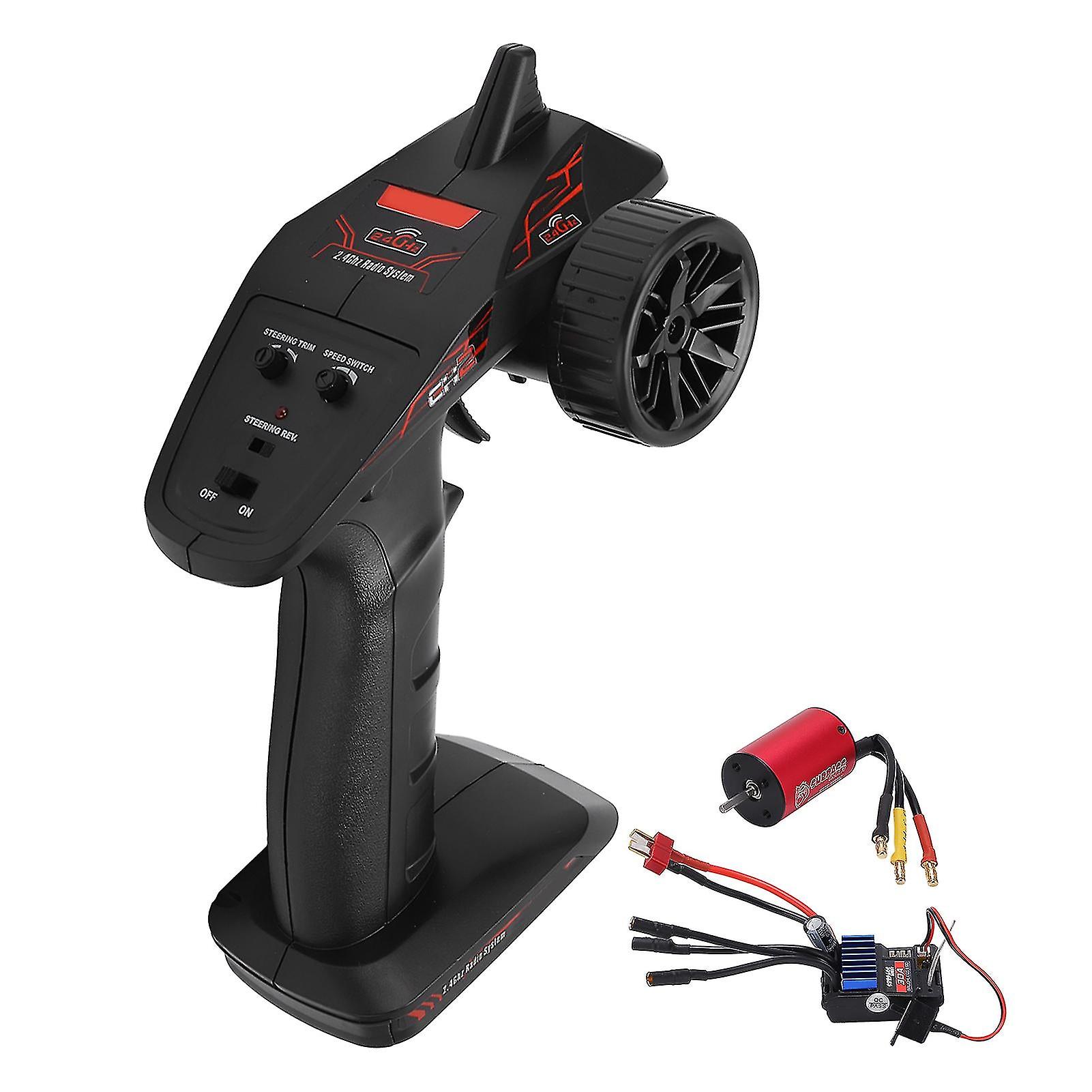 Rc 2.4g Ch2 Transmitter Receiver Set With 2838 3600kv Brushless Motor 30a 2 In 1 Esc